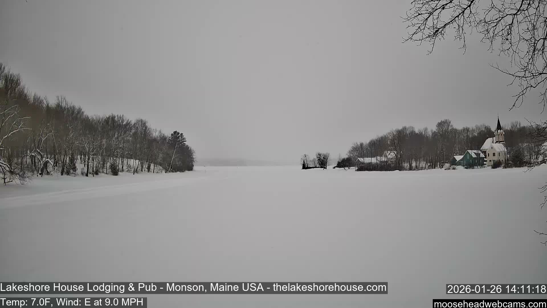 Lake Hebron Live Cam - Monson, Maine, USA