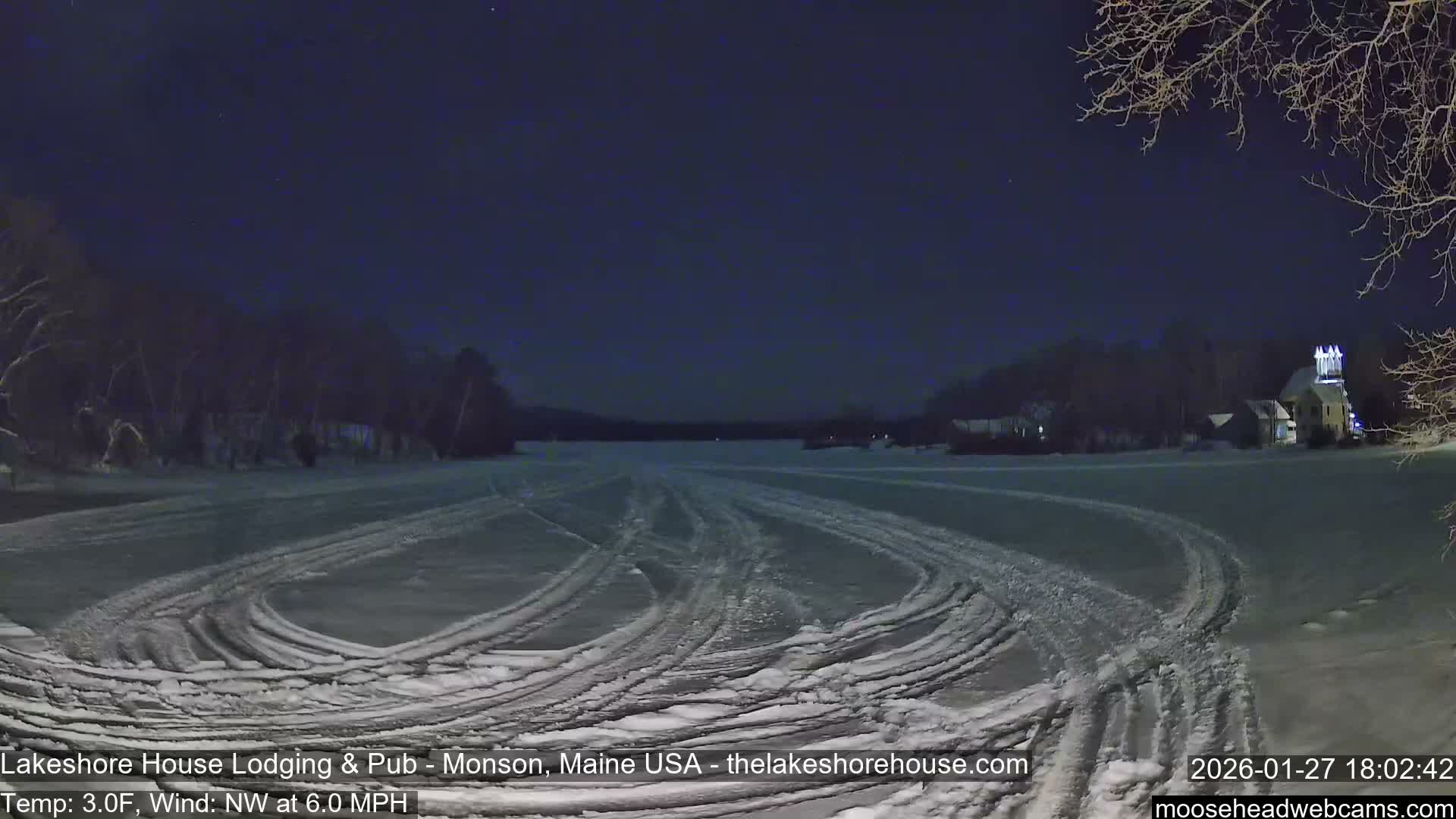 Lake Hebron Live Cam - Monson, Maine, USA