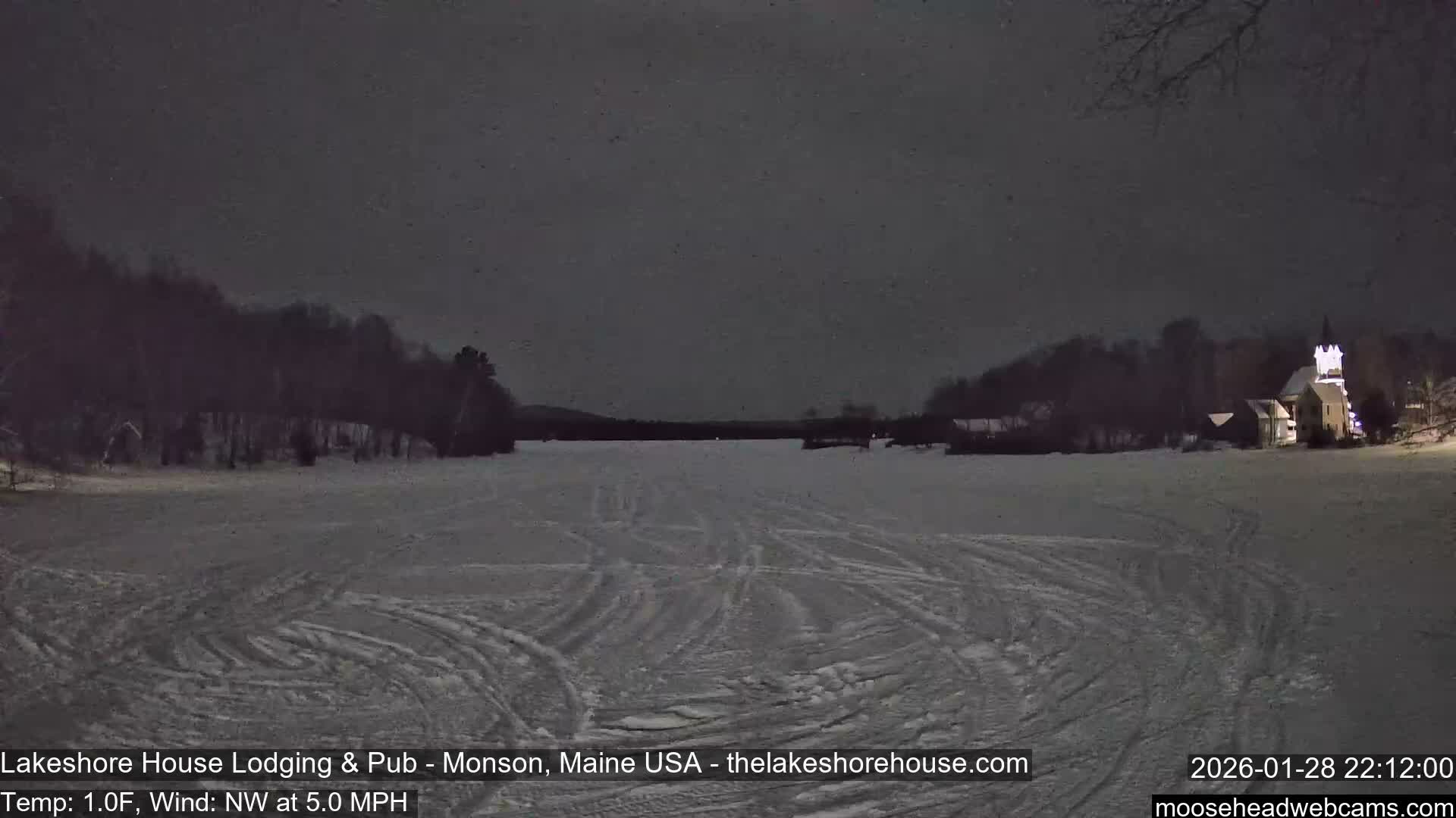 Lake Hebron Live Cam - Monson, Maine, USA