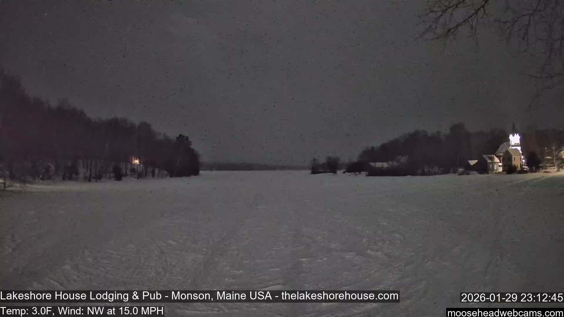 Lake Hebron Live Cam - Monson, Maine, USA