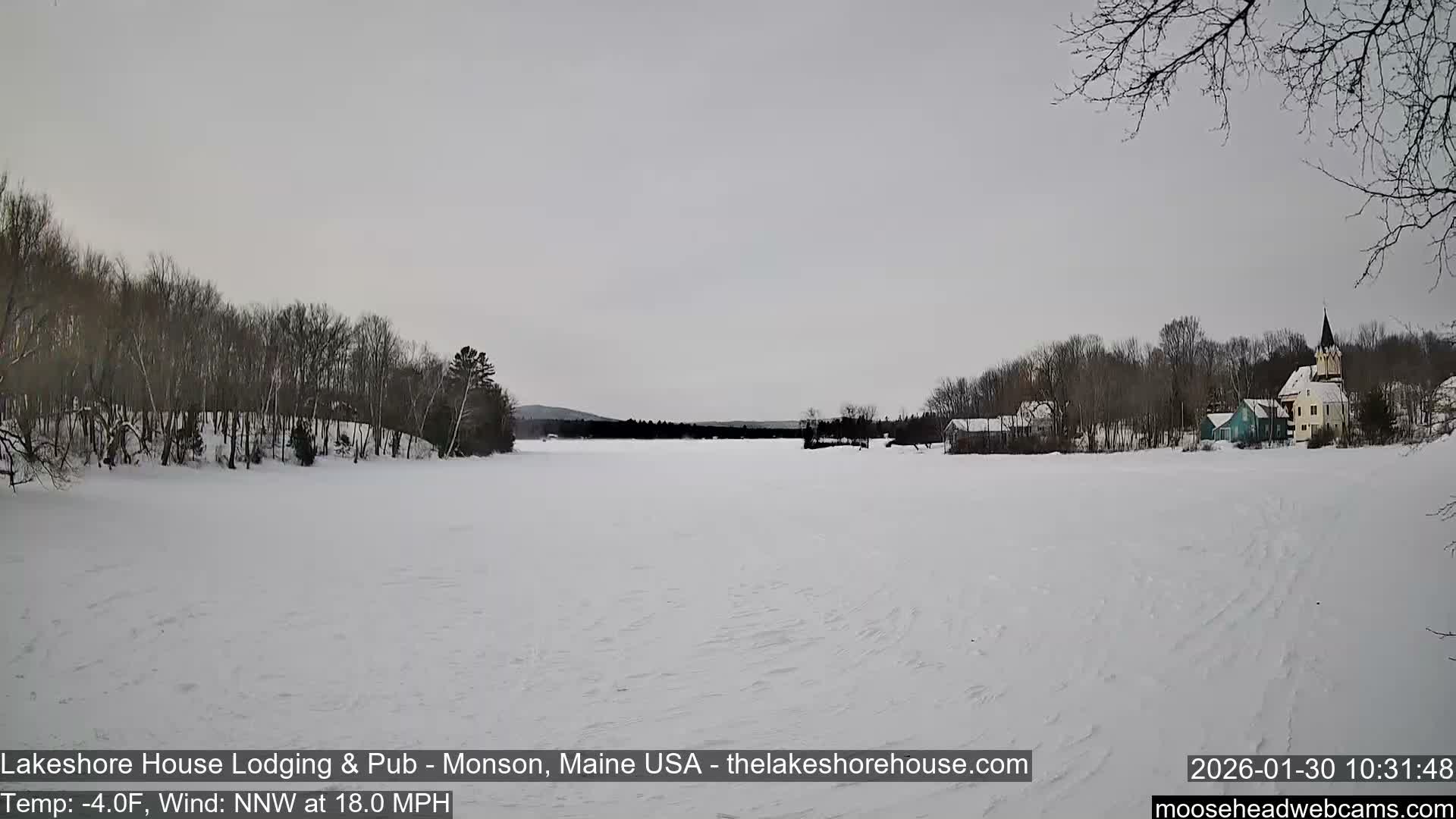 Lake Hebron Live Cam - Monson, Maine, USA