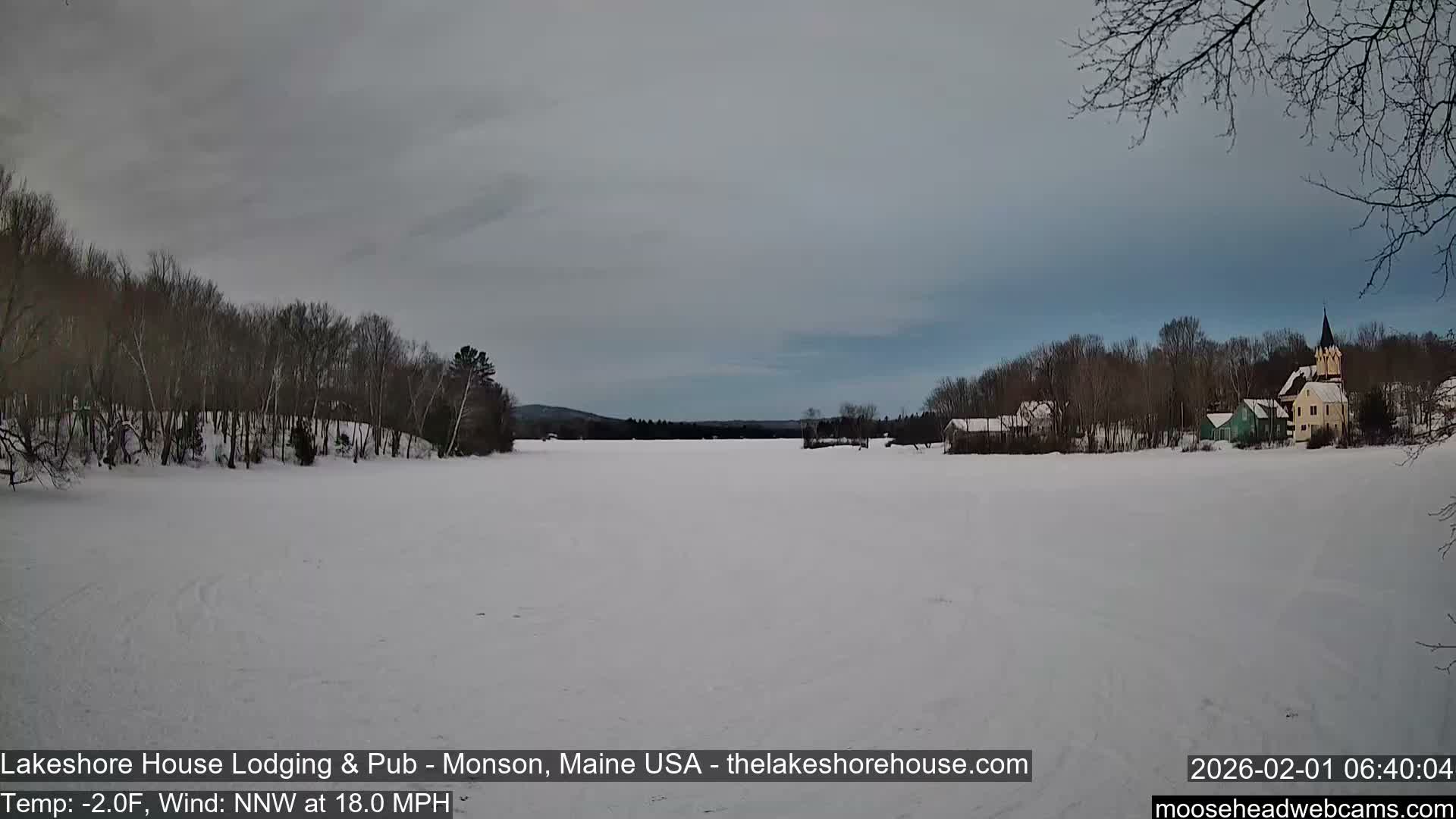 Lake Hebron Live Cam - Monson, Maine, USA