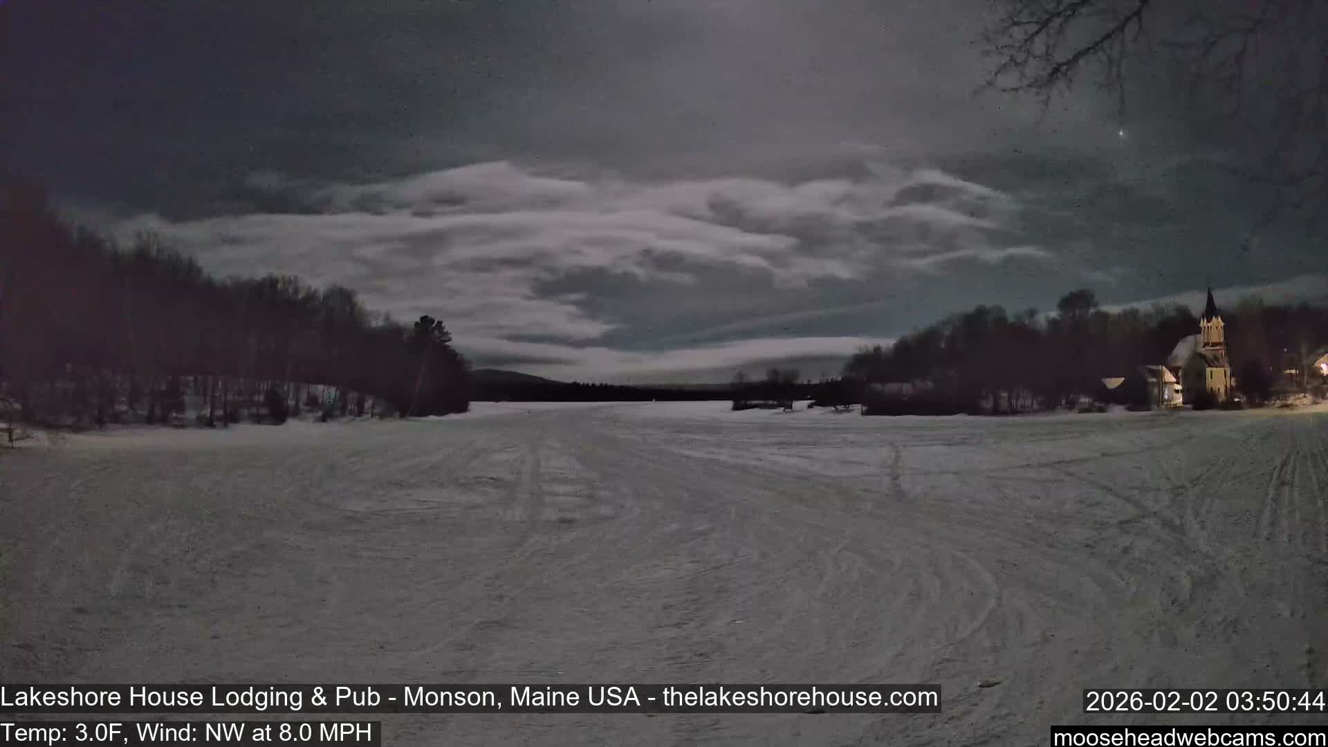Lake Hebron Live Cam - Monson, Maine, USA