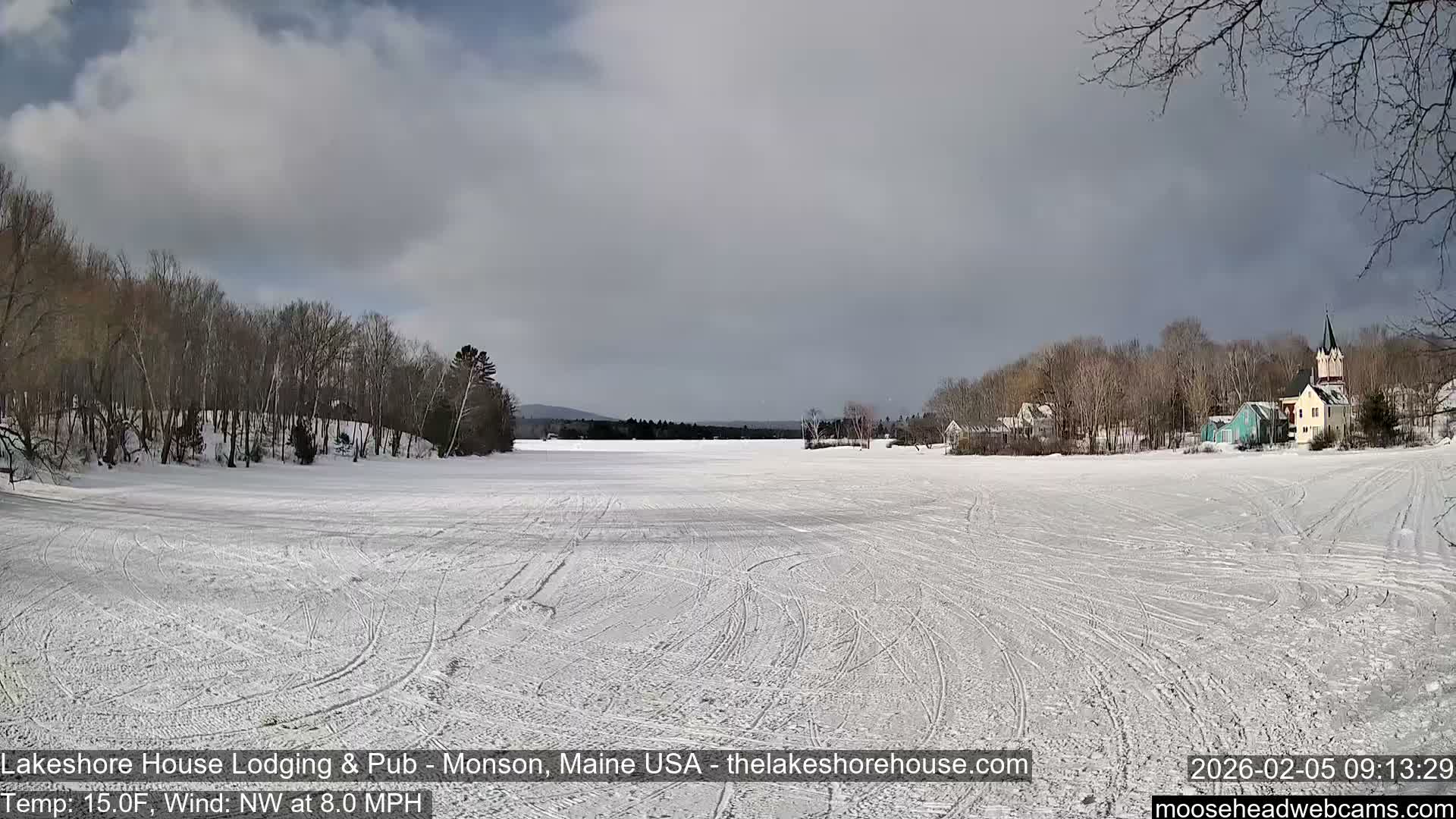 Lake Hebron Live Cam - Monson, Maine, USA