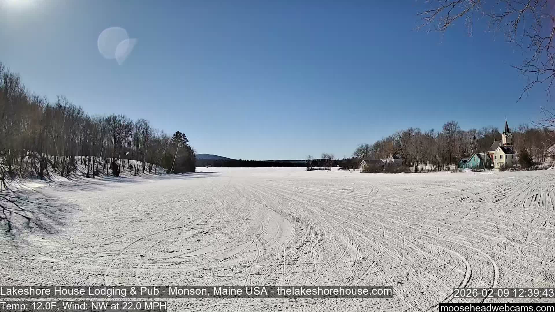 Lake Hebron Live Cam - Monson, Maine, USA
