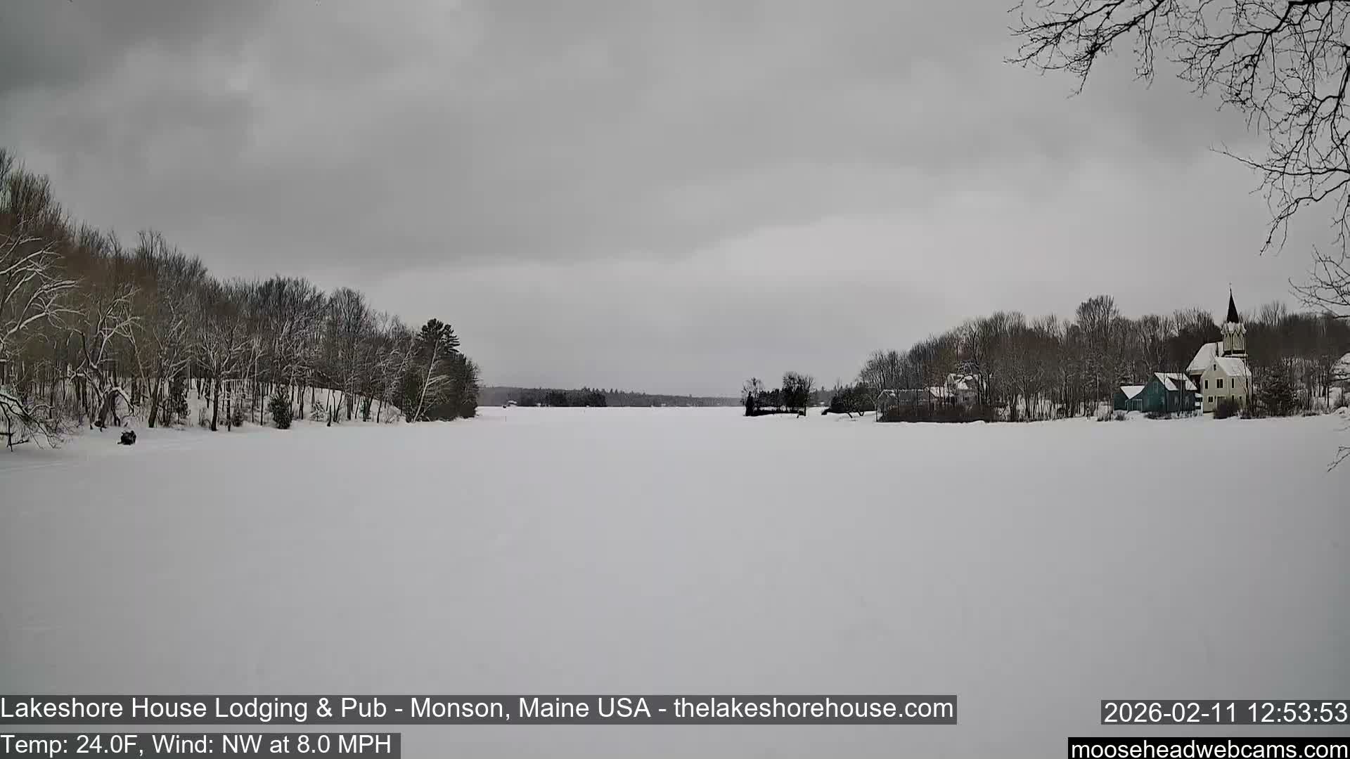 Lake Hebron Live Cam - Monson, Maine, USA