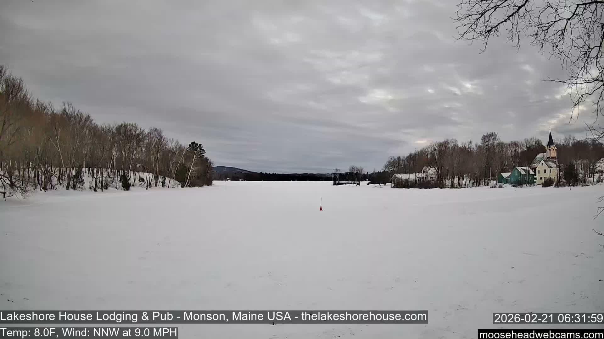 Lake Hebron Live Cam - Monson, Maine, USA