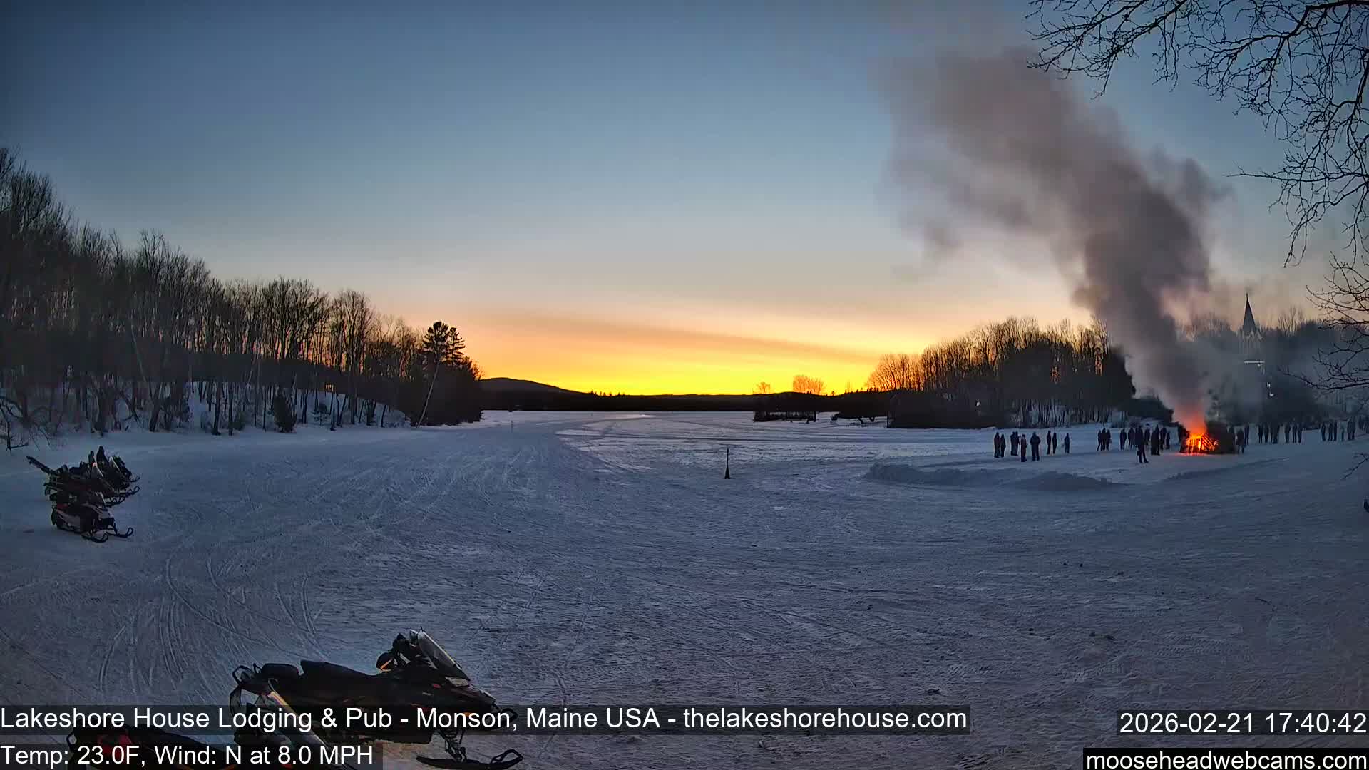 Lake Hebron Live Cam - Monson, Maine, USA
