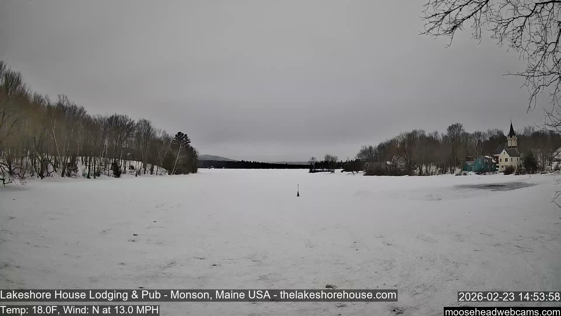 Lake Hebron Live Cam - Monson, Maine, USA