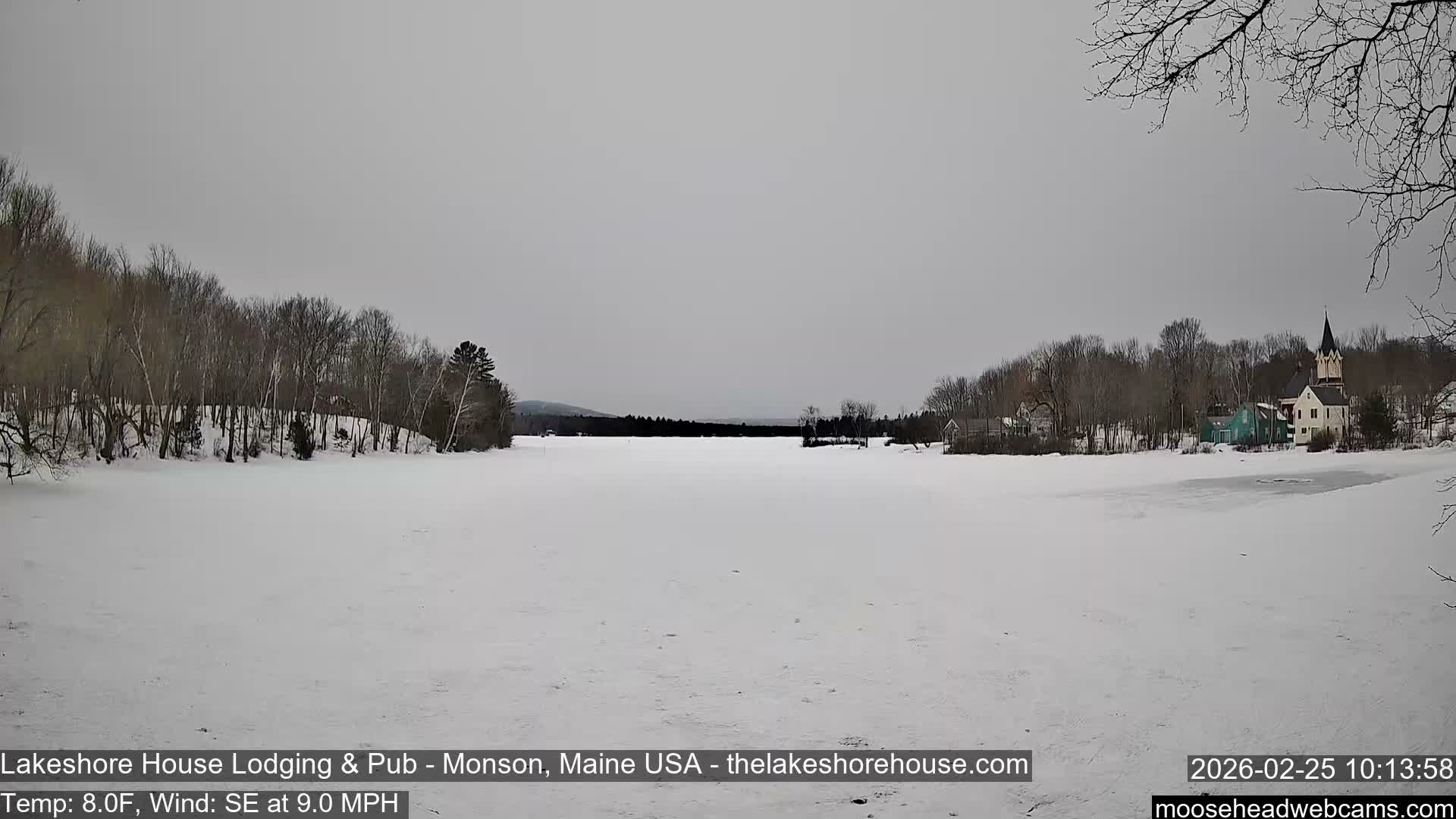 Lake Hebron Live Cam - Monson, Maine, USA
