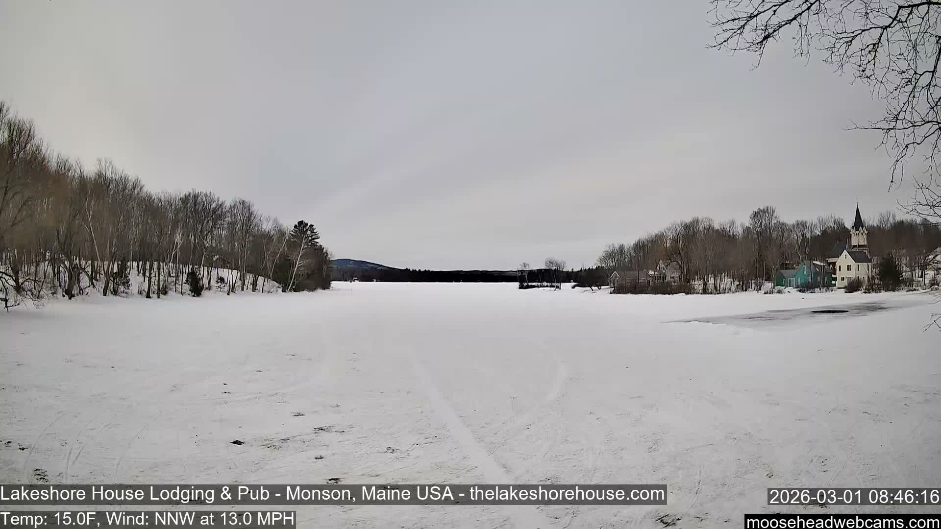 Lake Hebron Live Cam - Monson, Maine, USA