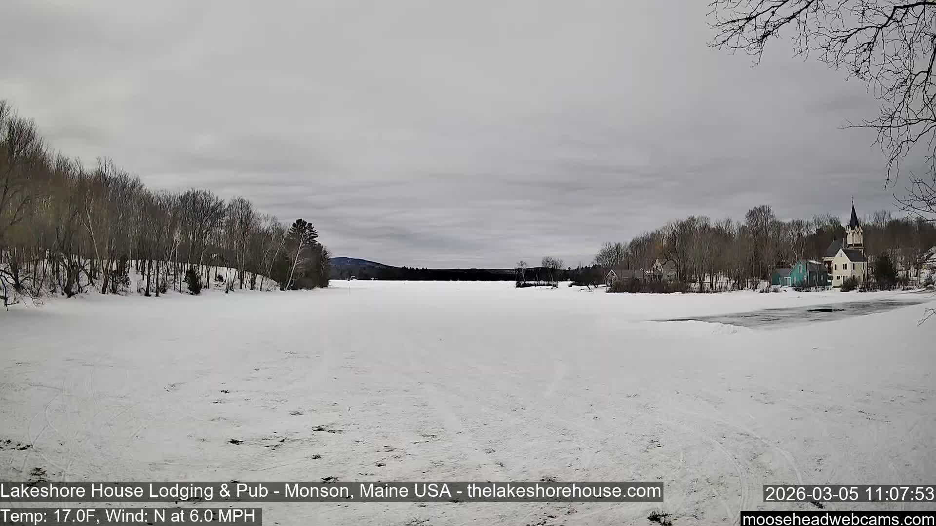 Lake Hebron Live Cam - Monson, Maine, USA