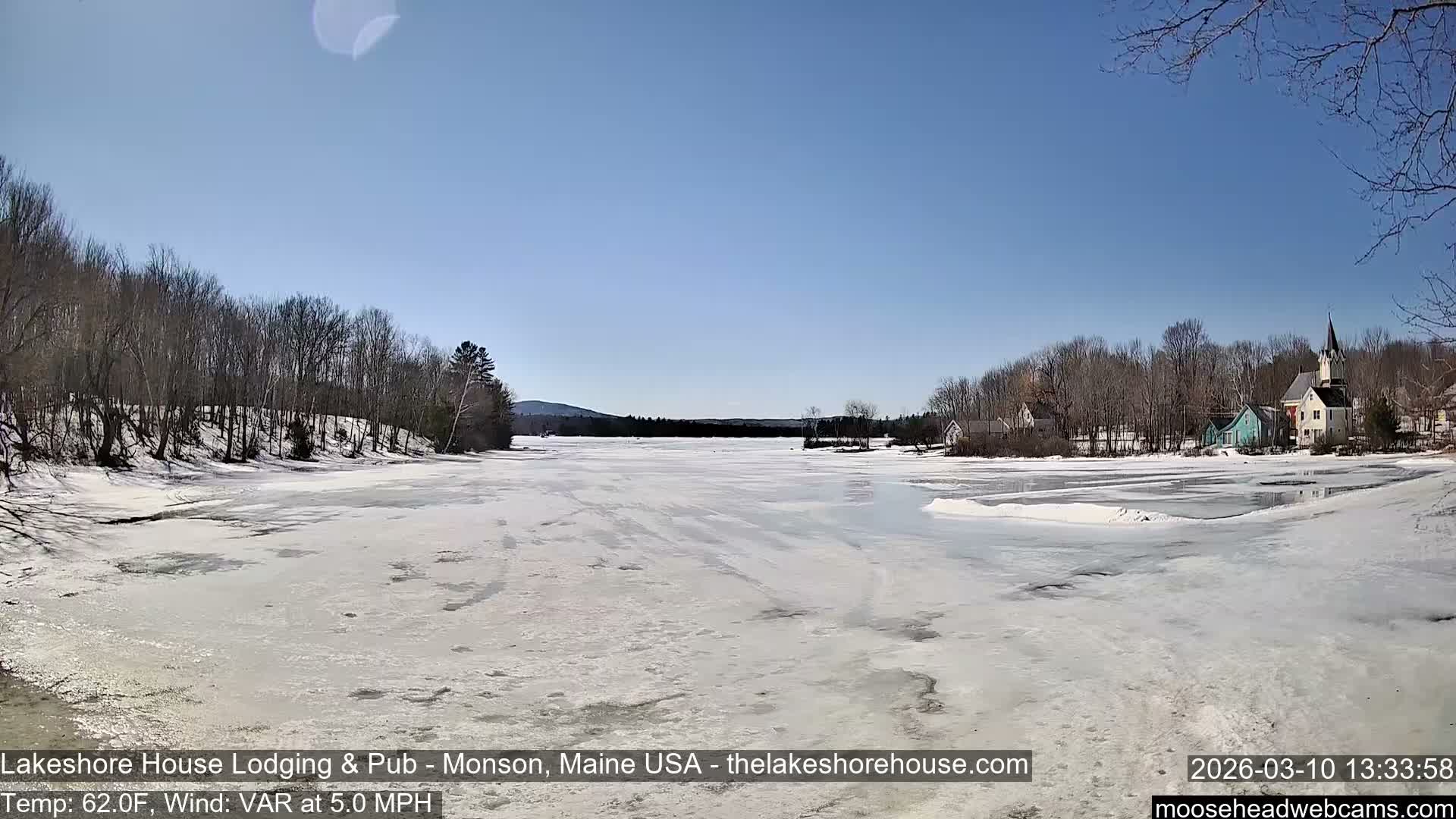 Lake Hebron Live Cam - Monson, Maine, USA