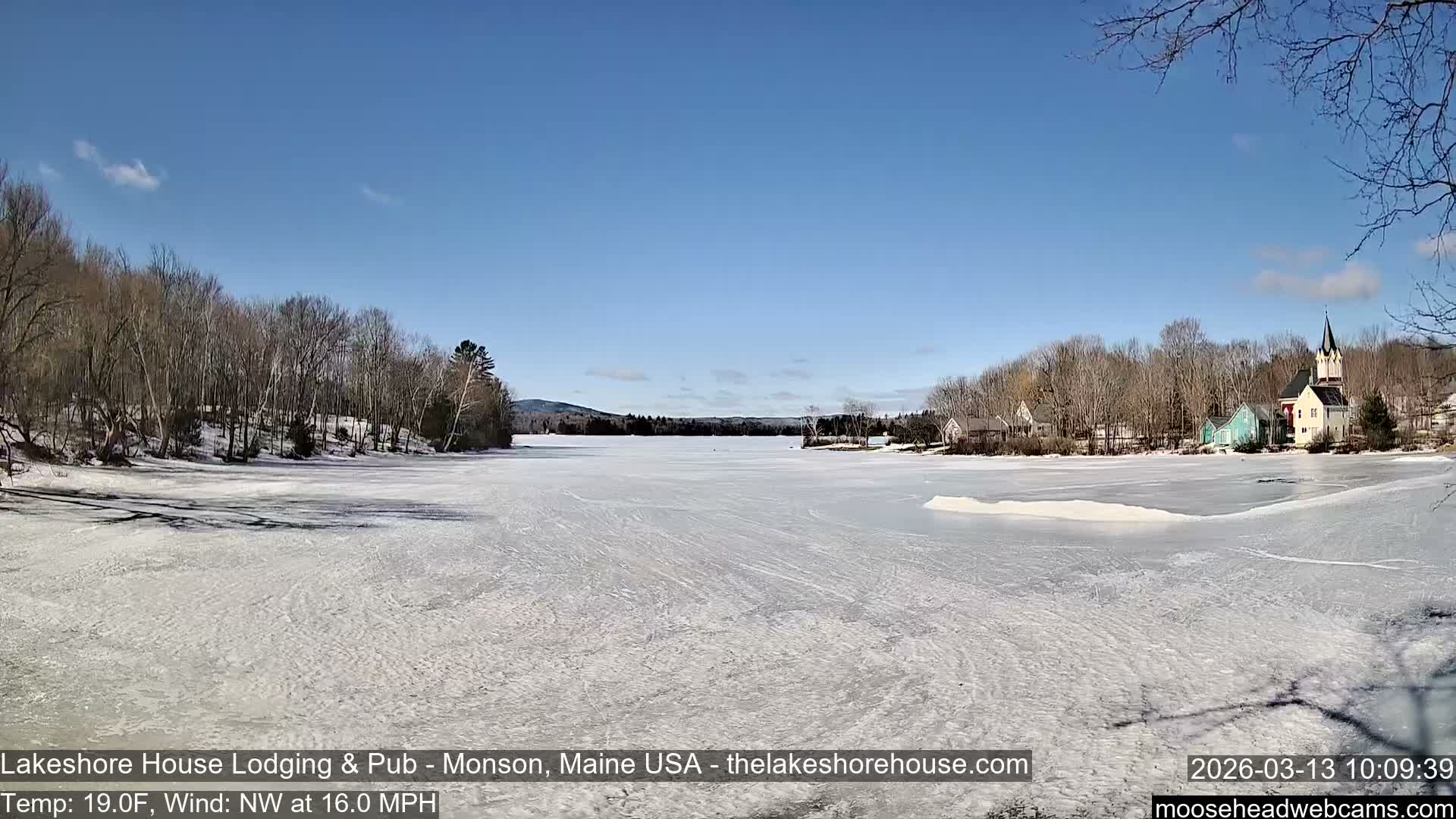 Lake Hebron Live Cam - Monson, Maine, USA