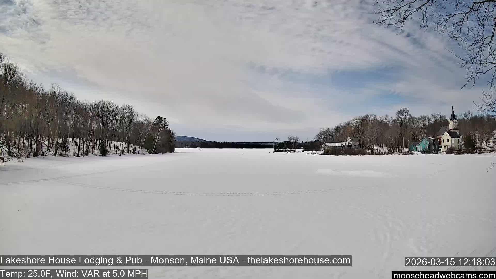 Lake Hebron Live Cam - Monson, Maine, USA