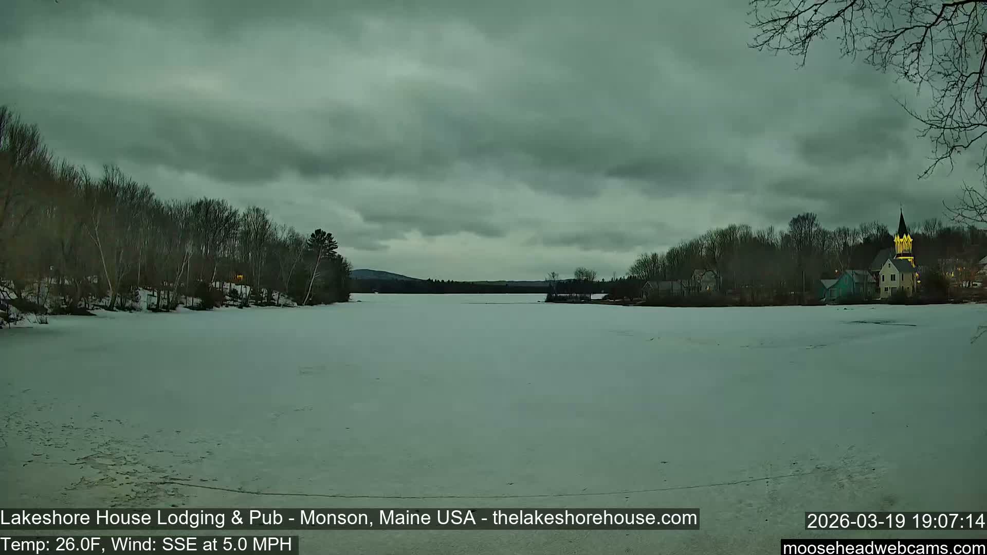 Lake Hebron Live Cam - Monson, Maine, USA