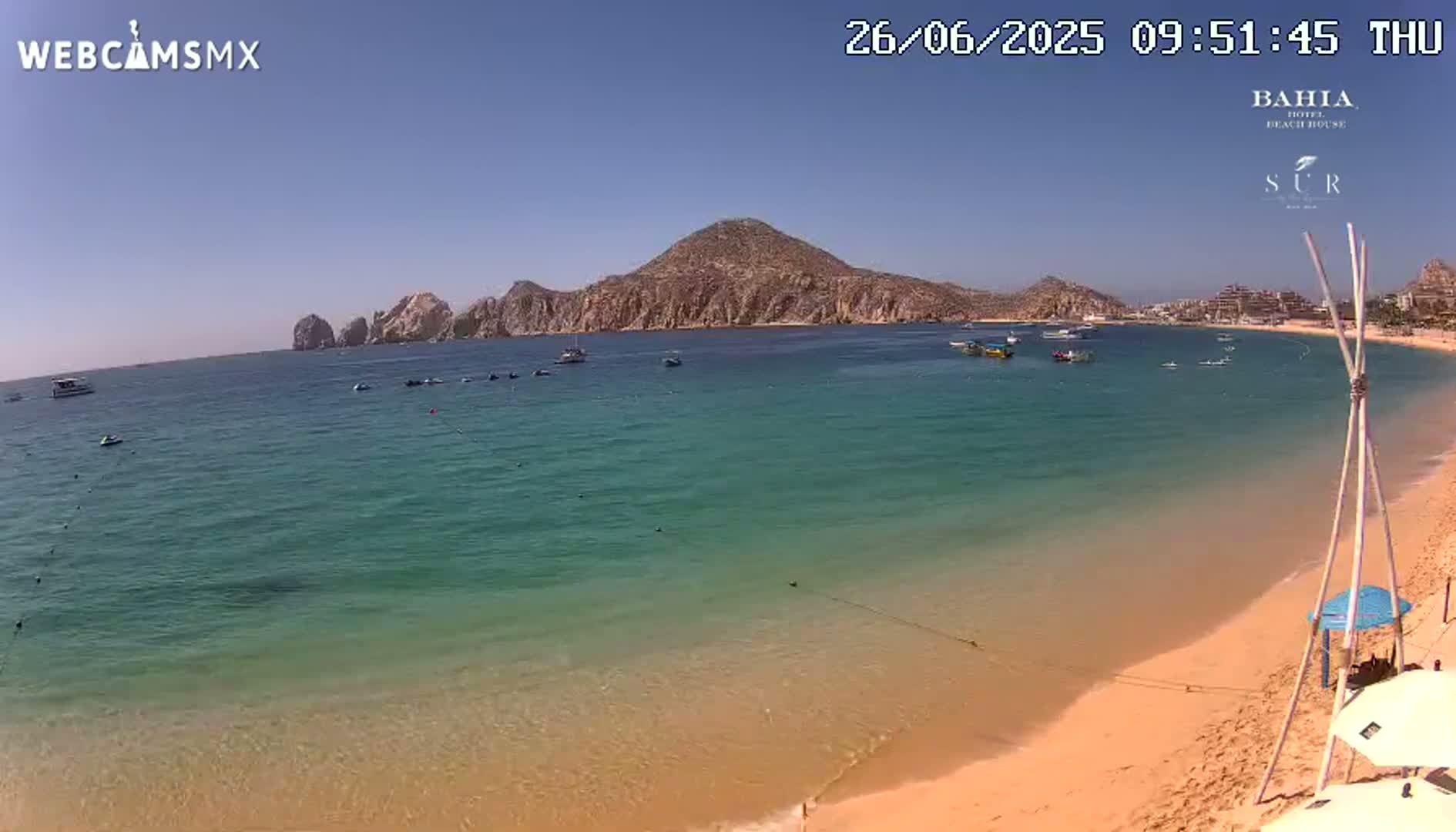 Cabo San Lucas, Playa El Medano Beach Live Cam - Los Cabos, Baja California Sur, Mexico