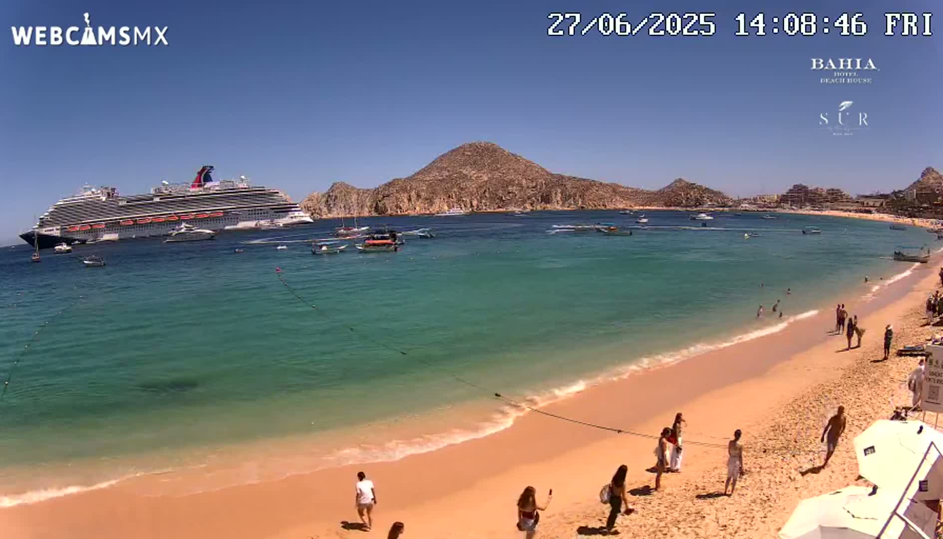Cabo San Lucas, Playa El Medano Beach Live Cam - Los Cabos, Baja California Sur, Mexico