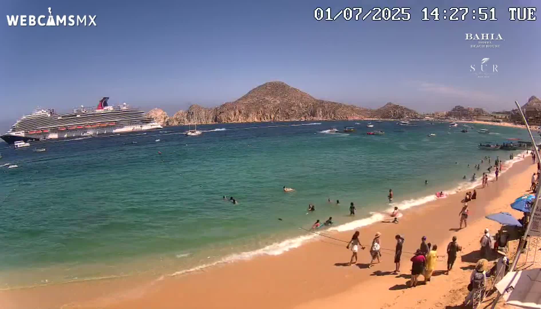 Cabo San Lucas, Playa El Medano Beach Live Cam - Los Cabos, Baja California Sur, Mexico