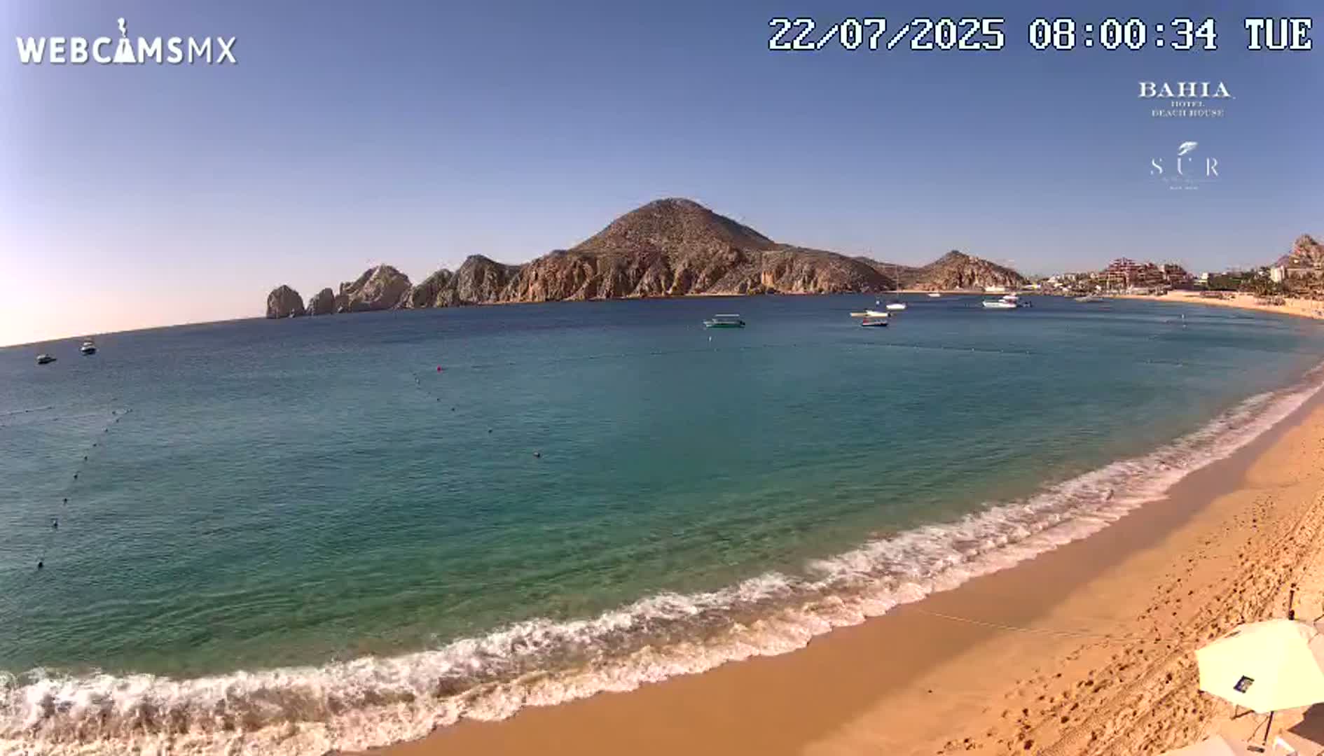 Cabo San Lucas, Playa El Medano Beach Live Cam - Los Cabos, Baja California Sur, Mexico