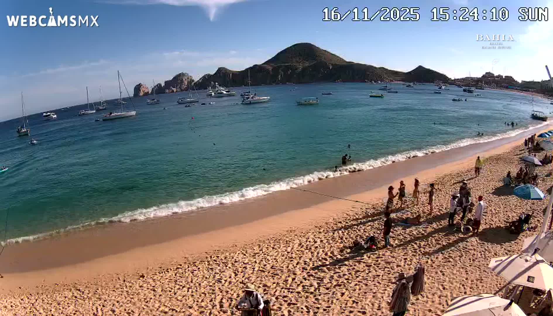 Cabo San Lucas, Playa El Medano Beach towards South View Live Cam - El Medano Ejidal, Los Cabos, Baja California Sur, Mexico