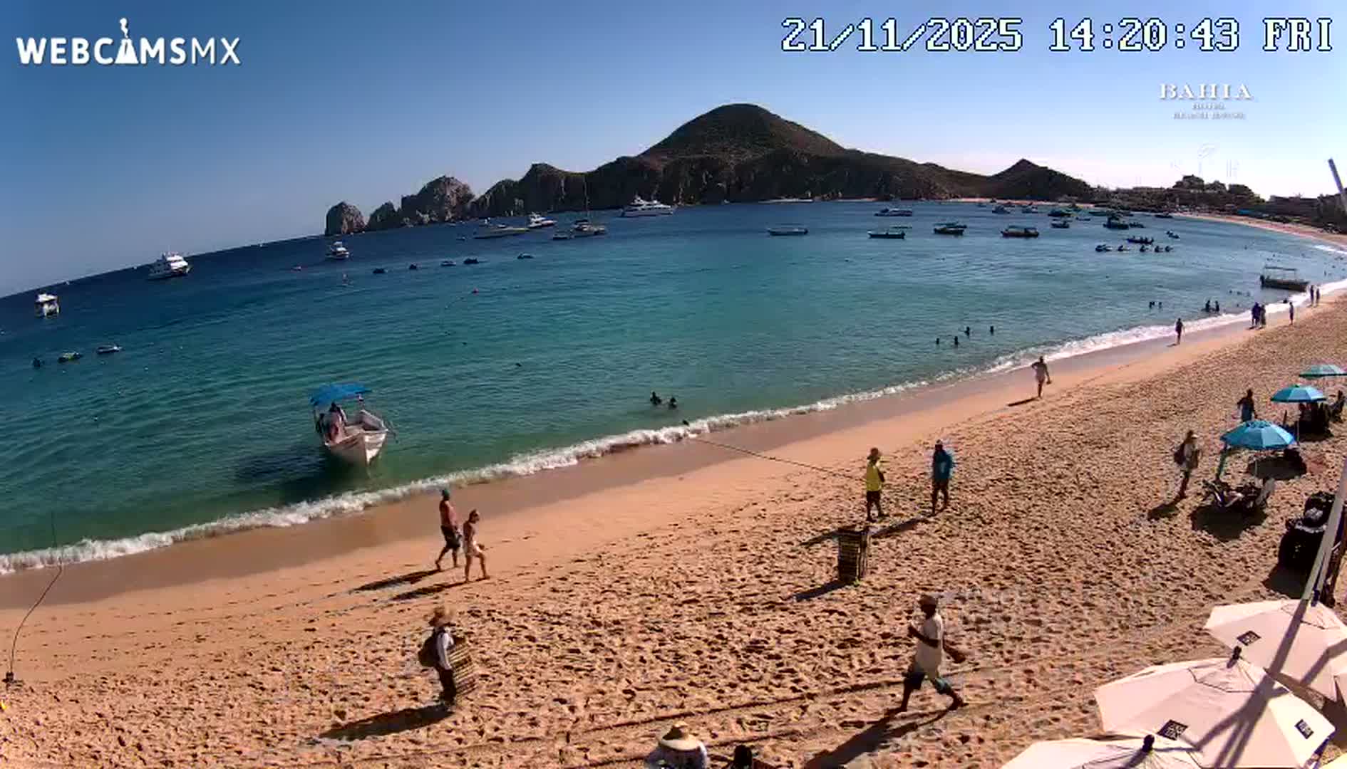 Cabo San Lucas, Playa El Medano Beach towards South View Live Cam - El Medano Ejidal, Los Cabos, Baja California Sur, Mexico