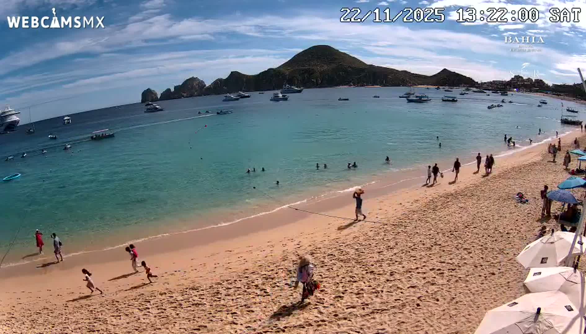 Cabo San Lucas, Playa El Medano Beach towards South View Live Cam - El Medano Ejidal, Los Cabos, Baja California Sur, Mexico