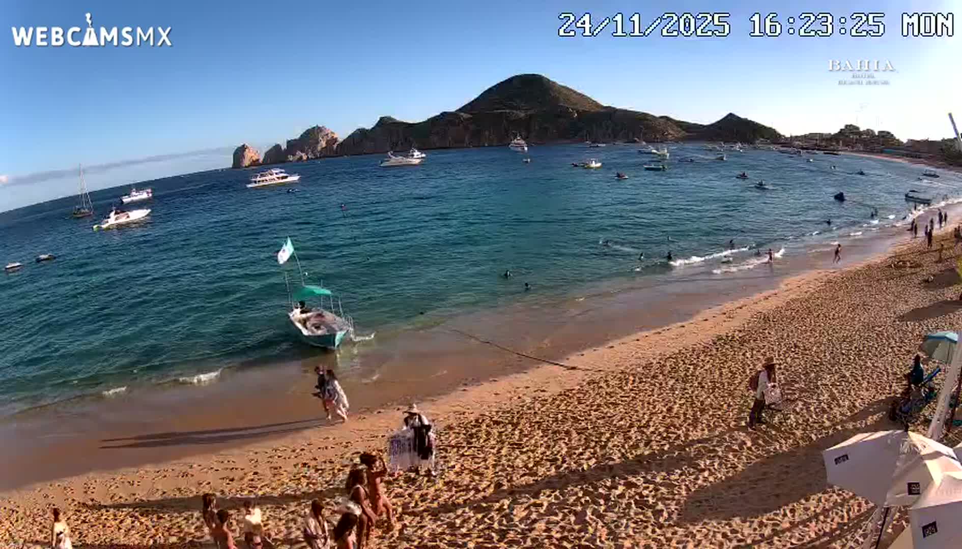 Cabo San Lucas, Playa El Medano Beach towards South View Live Cam - El Medano Ejidal, Los Cabos, Baja California Sur, Mexico