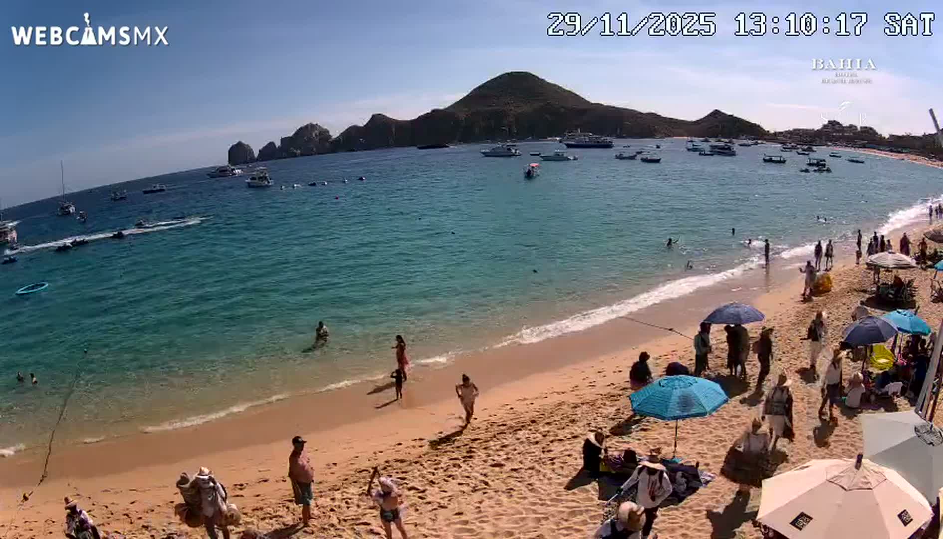 Cabo San Lucas, Playa El Medano Beach towards South View Live Cam - El Medano Ejidal, Los Cabos, Baja California Sur, Mexico