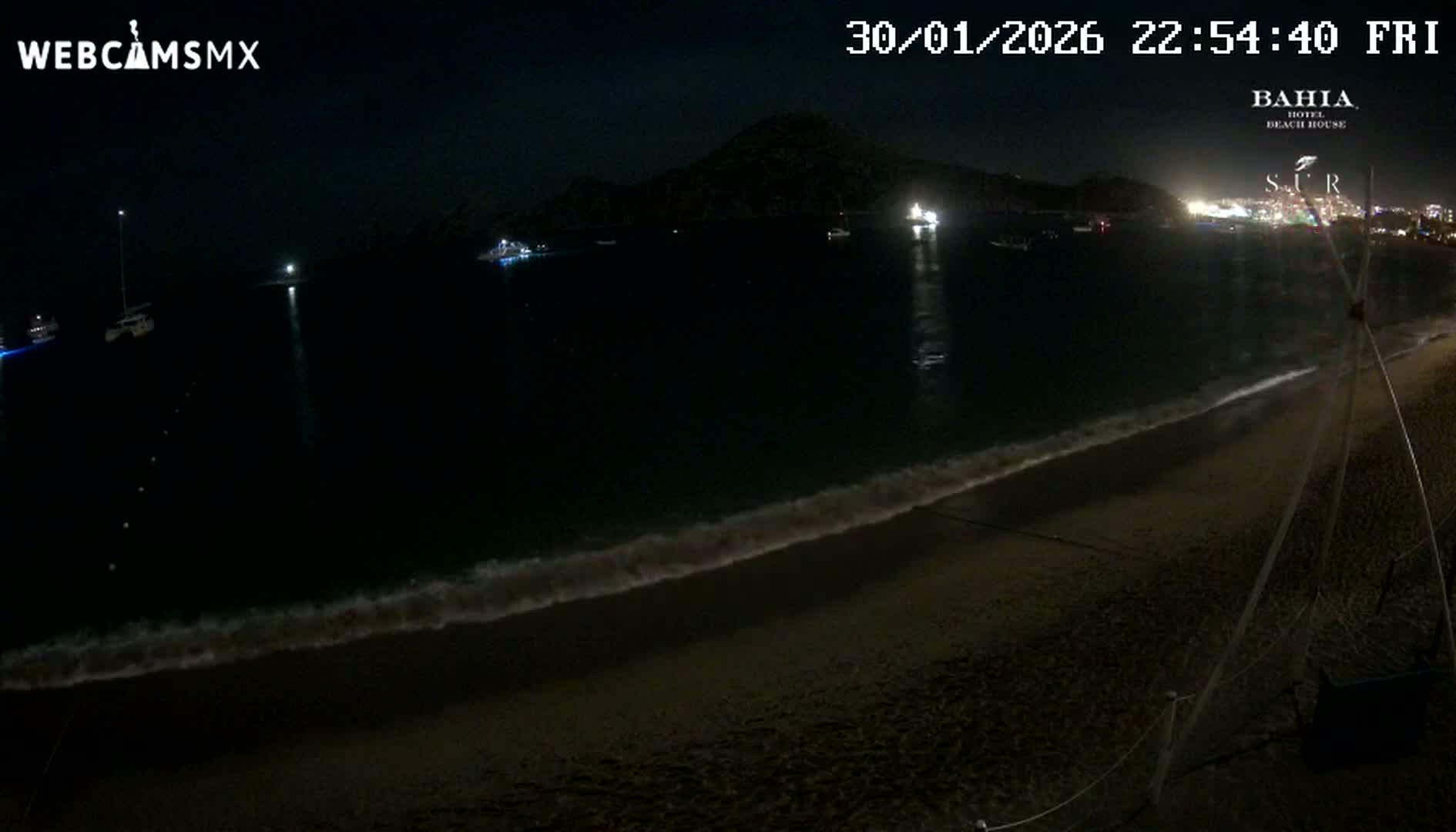Cabo San Lucas, Playa El Medano Beach towards South View Live Cam - El Medano Ejidal, Los Cabos, Baja California Sur, Mexico