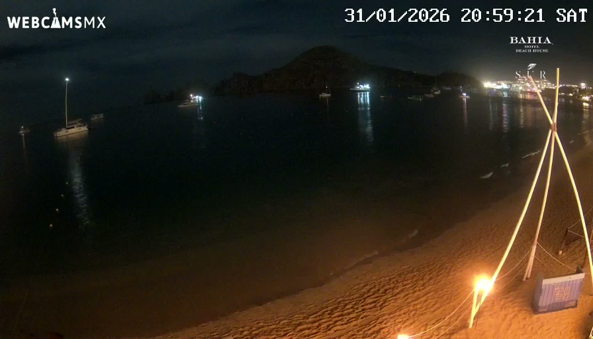 Cabo San Lucas, Playa El Medano Beach towards South View Live Cam - El Medano Ejidal, Los Cabos, Baja California Sur, Mexico