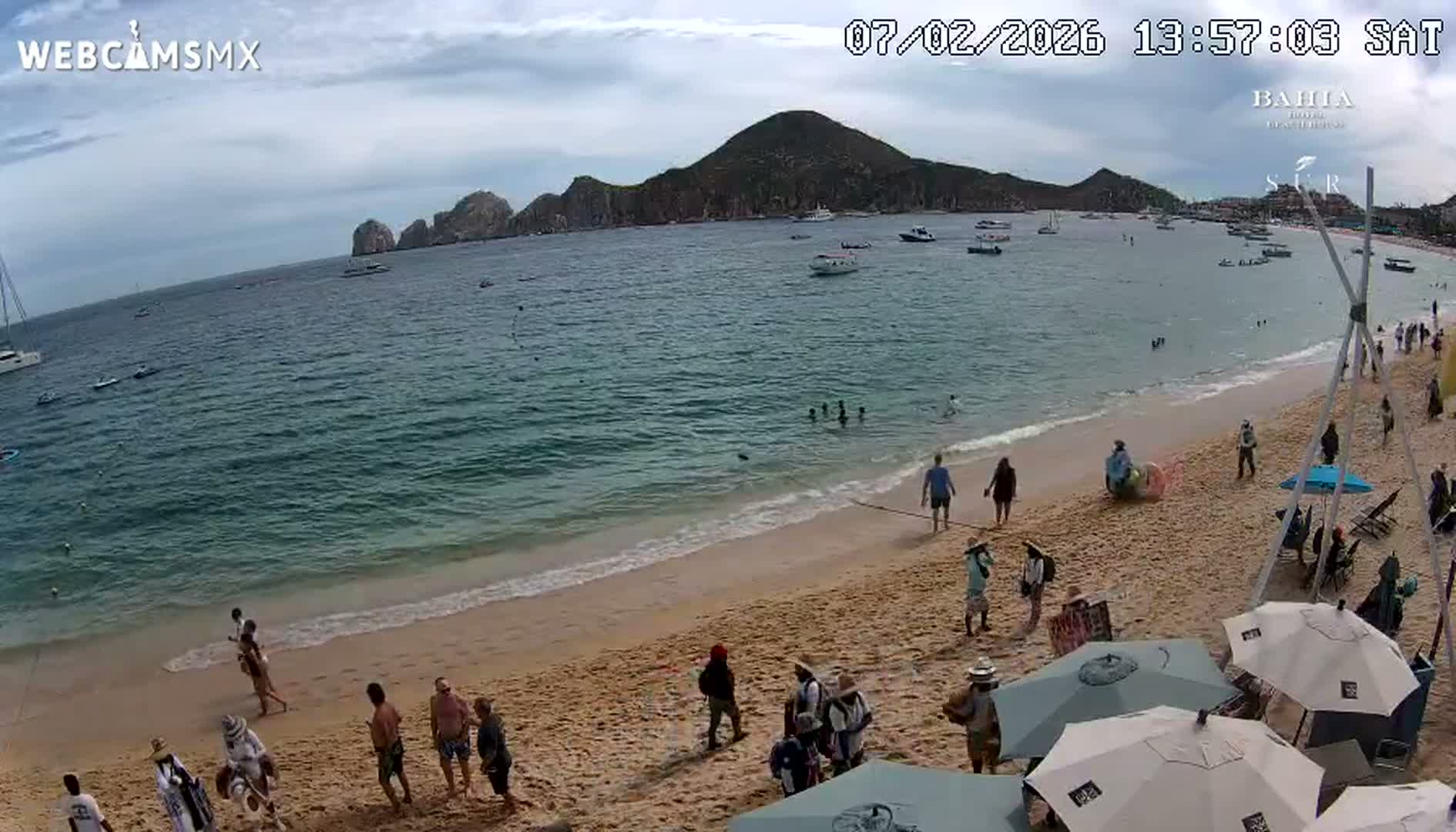 Cabo San Lucas, Playa El Medano Beach towards South View Live Cam - El Medano Ejidal, Los Cabos, Baja California Sur, Mexico