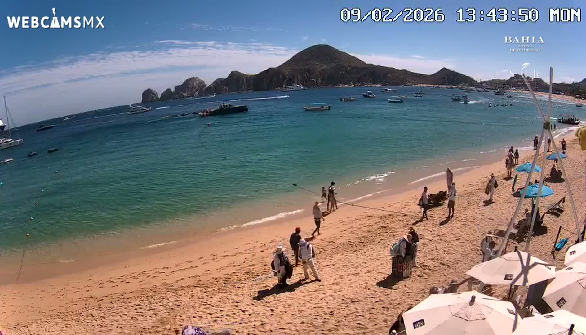 Cabo San Lucas, Playa El Medano Beach towards South View Live Cam - El Medano Ejidal, Los Cabos, Baja California Sur, Mexico