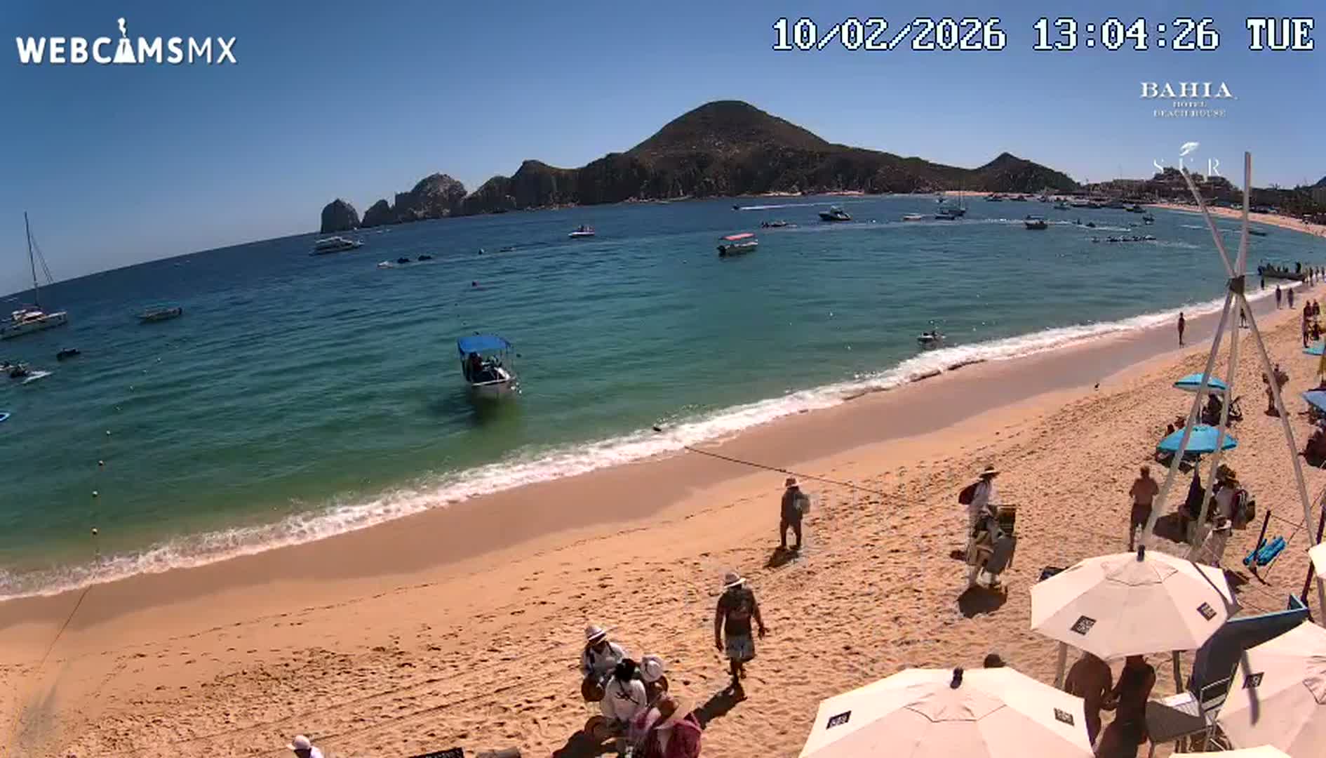 Cabo San Lucas, Playa El Medano Beach towards South View Live Cam - El Medano Ejidal, Los Cabos, Baja California Sur, Mexico