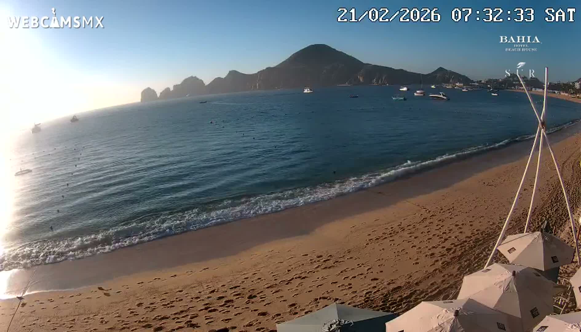 Cabo San Lucas, Playa El Medano Beach towards South View Live Cam - El Medano Ejidal, Los Cabos, Baja California Sur, Mexico