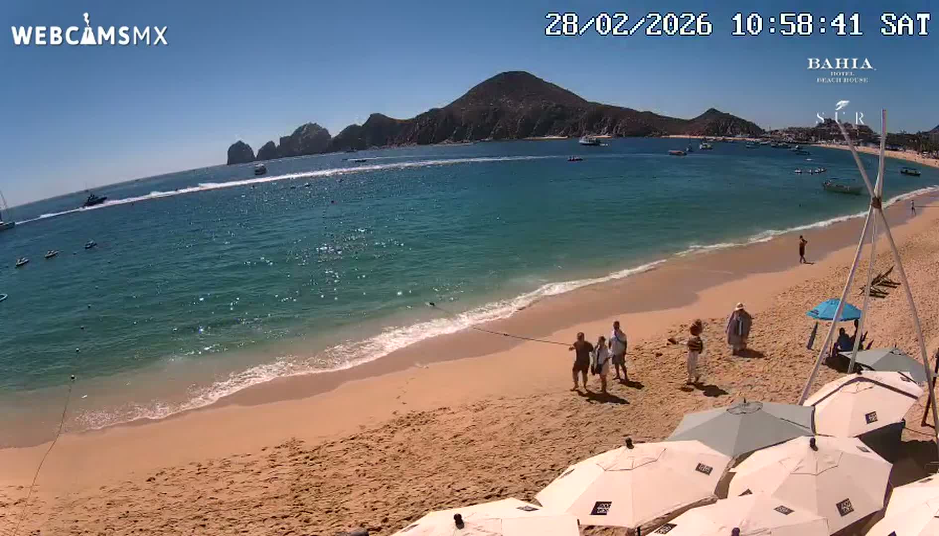 Cabo San Lucas, Playa El Medano Beach towards South View Live Cam - El Medano Ejidal, Los Cabos, Baja California Sur, Mexico