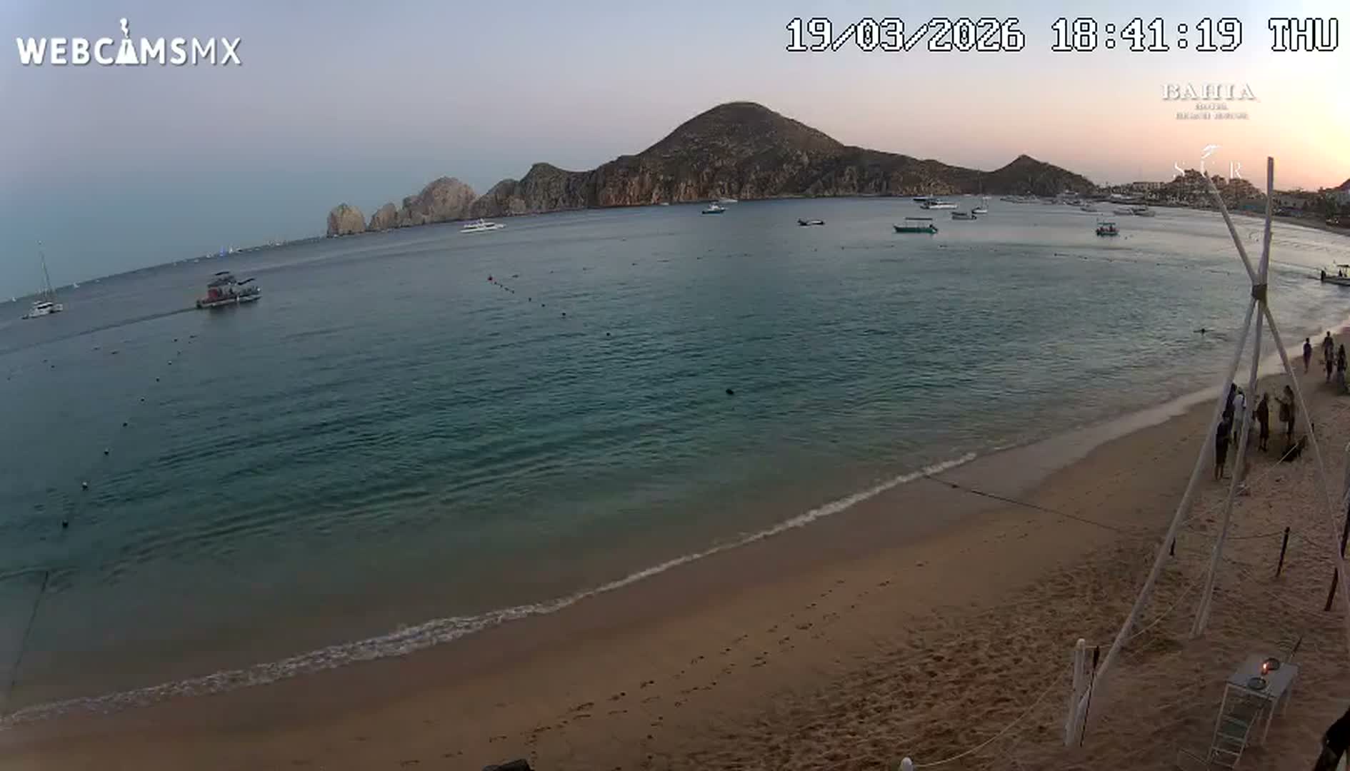 Cabo San Lucas, Playa El Medano Beach towards South View Live Cam - El Medano Ejidal, Los Cabos, Baja California Sur, Mexico