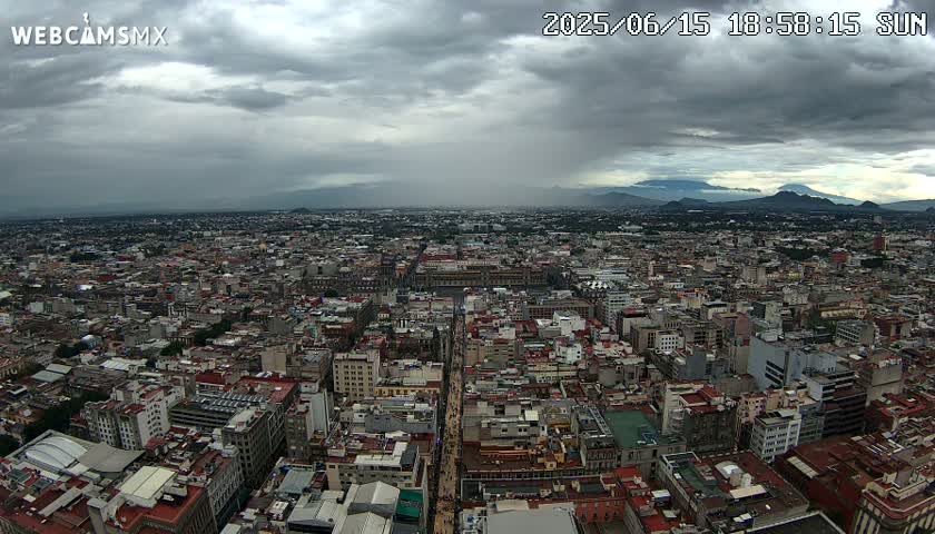 East Facing of Mexico City from Torre Latino Americana Tower Live Cam - Cuauhtemoc, Ciudad de Mexico, Mexico