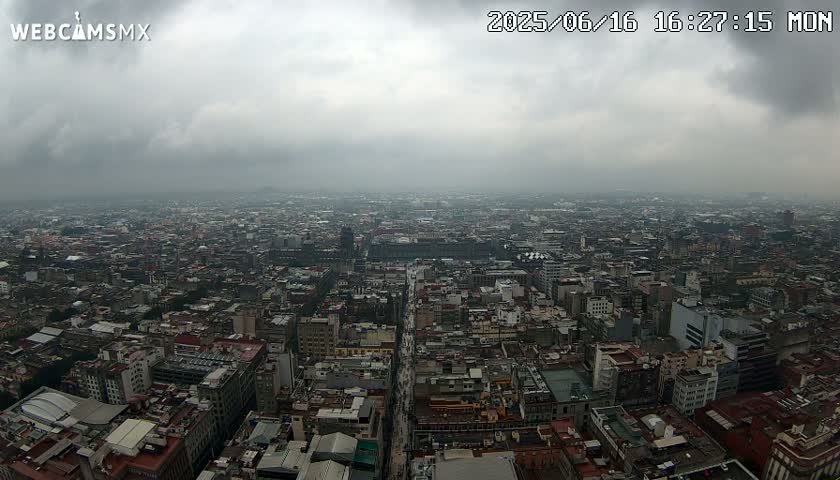 East Facing of Mexico City from Torre Latino Americana Tower Live Cam - Cuauhtemoc, Ciudad de Mexico, Mexico