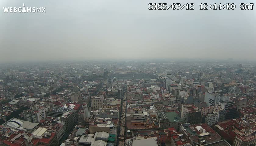 East Facing of Mexico City from Torre Latino Americana Tower Live Cam - Cuauhtemoc, Ciudad de Mexico, Mexico