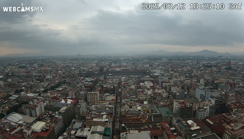 East Facing of Mexico City from Torre Latino Americana Tower Live Cam - Cuauhtemoc, Ciudad de Mexico, Mexico