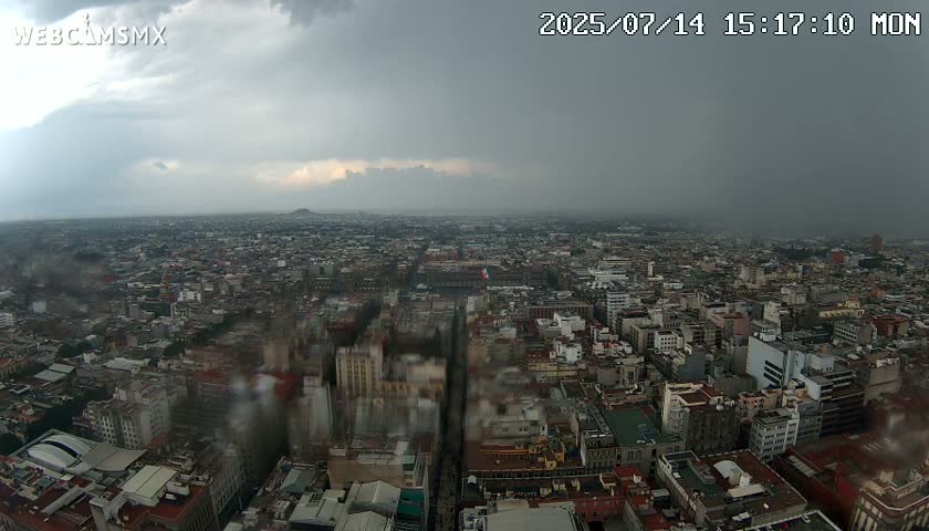 East Facing of Mexico City from Torre Latino Americana Tower Live Cam - Cuauhtemoc, Ciudad de Mexico, Mexico