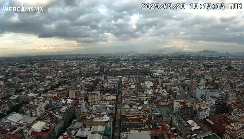East Facing of Mexico City from Torre Latino Americana Tower Live Cam - Cuauhtemoc, Ciudad de Mexico, Mexico