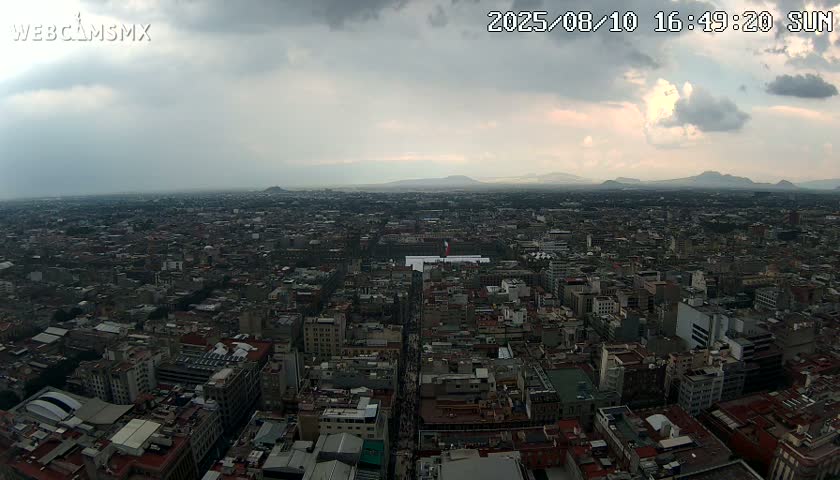 East Facing of Mexico City from Torre Latino Americana Tower Live Cam - Cuauhtemoc, Ciudad de Mexico, Mexico