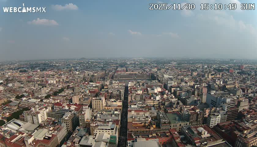 East Facing of Mexico City from Torre Latino Americana Tower Live Cam - Cuauhtemoc, Ciudad de Mexico, Mexico