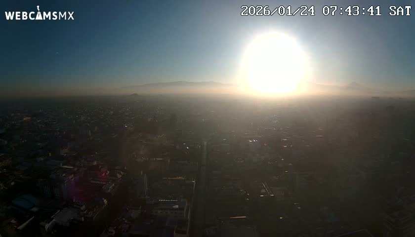 East Facing of Mexico City from Torre Latino Americana Tower Live Cam - Cuauhtemoc, Ciudad de Mexico, Mexico