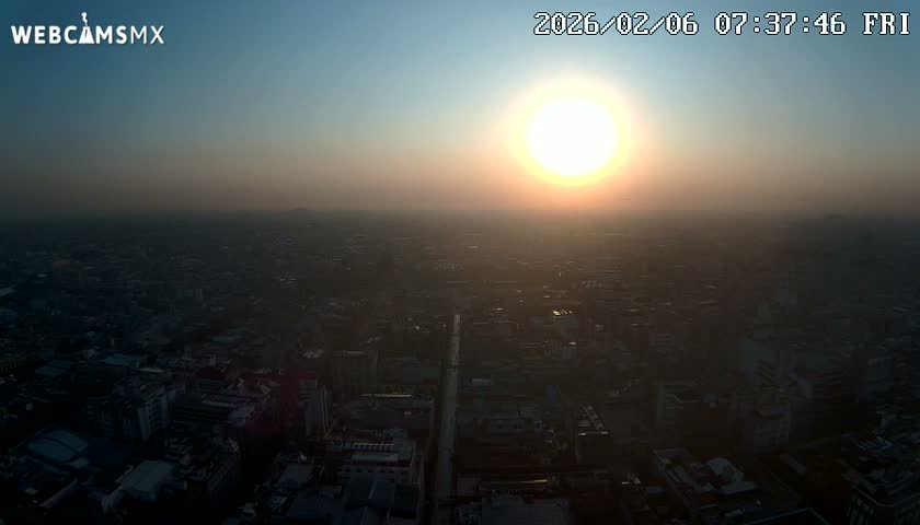 East Facing of Mexico City from Torre Latino Americana Tower Live Cam - Cuauhtemoc, Ciudad de Mexico, Mexico