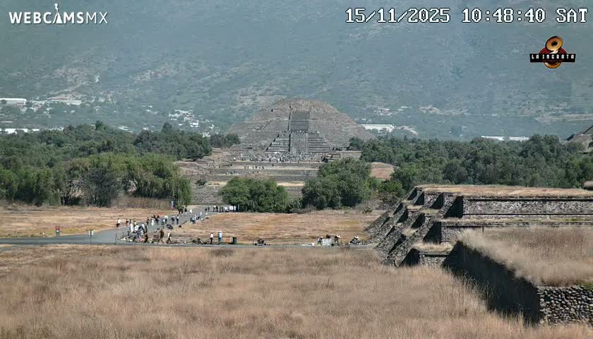 Pyramid of the Sun- Pirámide del Sol, Teotihuacán Pyramids Live Cam - Teotihuacan, Estado de Mexico, Mexico
