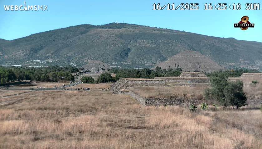 Pyramid of the Sun- Pirámide del Sol, Teotihuacán Pyramids Live Cam - Teotihuacan, Estado de Mexico, Mexico