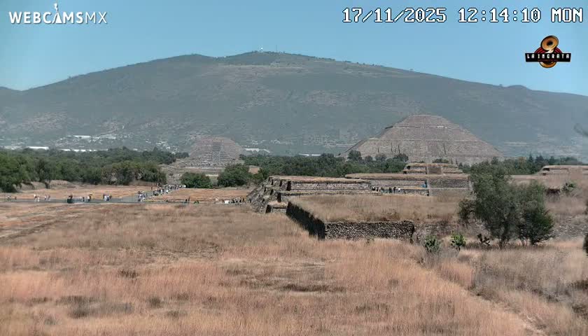 Pyramid of the Sun- Pirámide del Sol, Teotihuacán Pyramids Live Cam - Teotihuacan, Estado de Mexico, Mexico